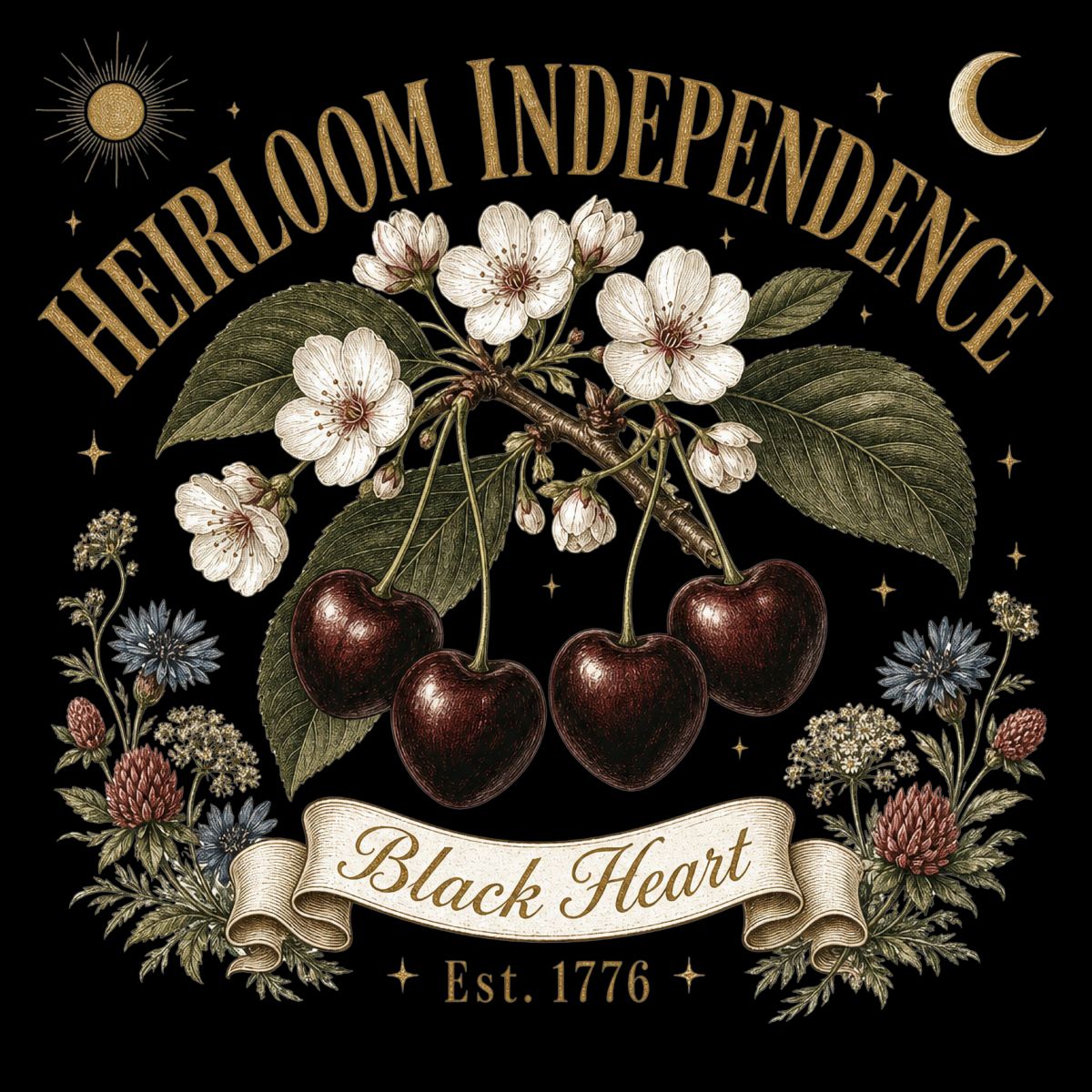 Black Heart Cherry -- Heirloom Independence -- Est. 1776