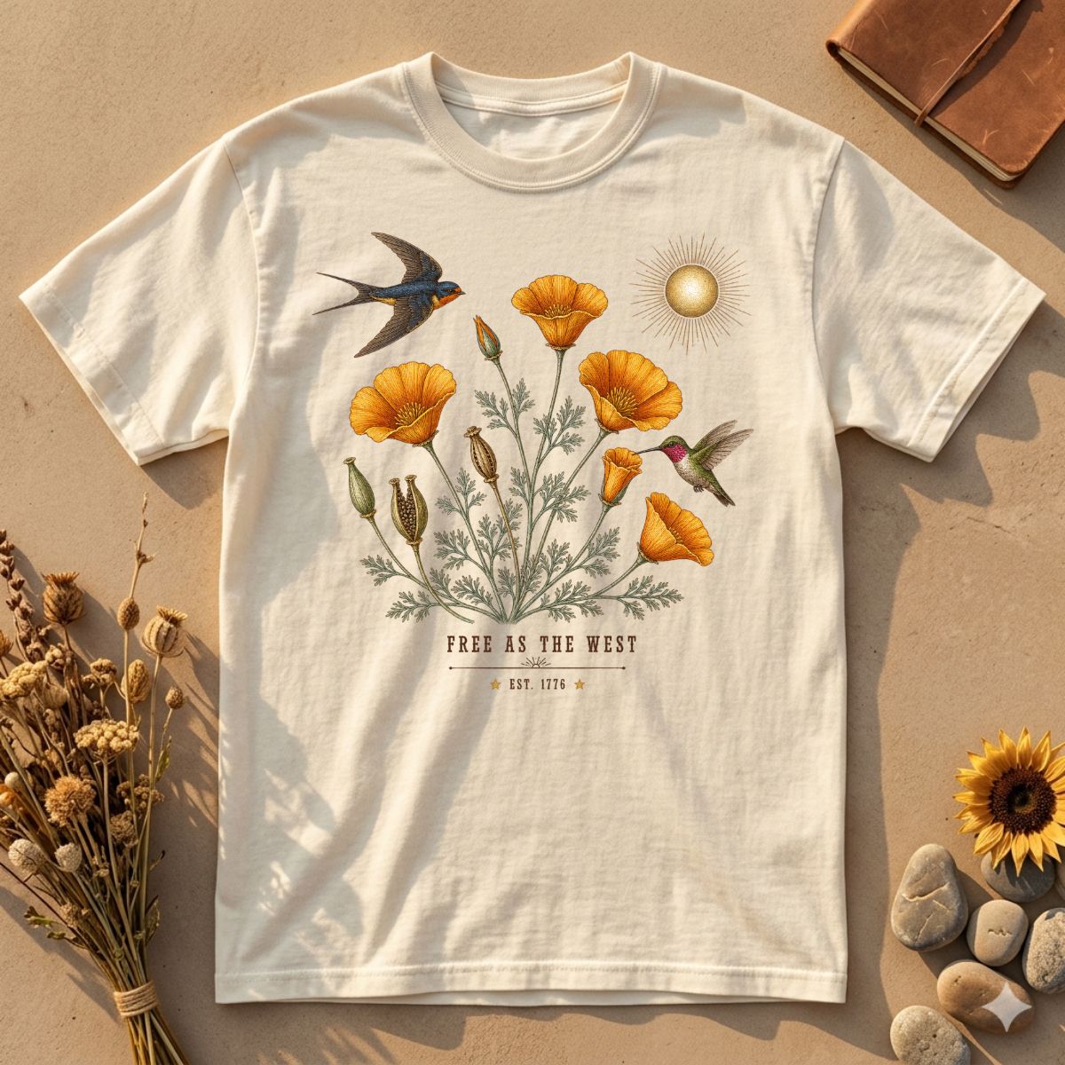 California Poppy -- Comfort Colors T-Shirt